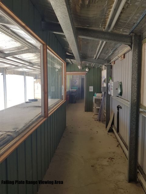 Corridor with windows overlooking the Falling Plate range