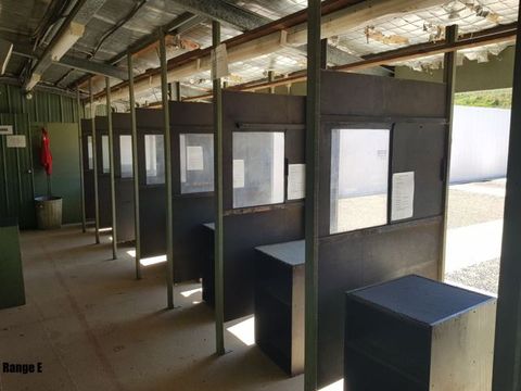 Row of screened firing points on Range E